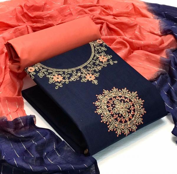 TCVN Embroidered Vol 4 Cotton Designer Dress Material